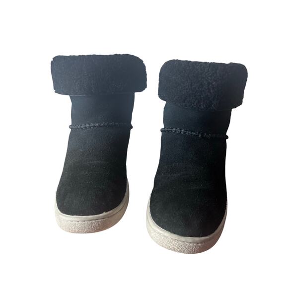 UGG Mika Black Pull on Suede Bootie Rubber Sole Women's 6 - Picture 9 of 14